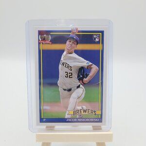 2026 Topps Series 1 Jacob Misiorowski #T91-74 Aniv Card RC Milwalkee Brewers NM